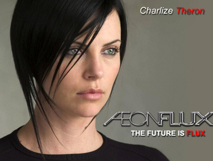 Charlize Theron in the Aeon Flux movie.