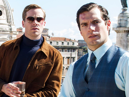 Armie Hammer as Illya Kuryakin and Henry Cavill as apoleon Solo.