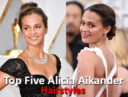 Top Five Alicia Vikander Hairstyles.